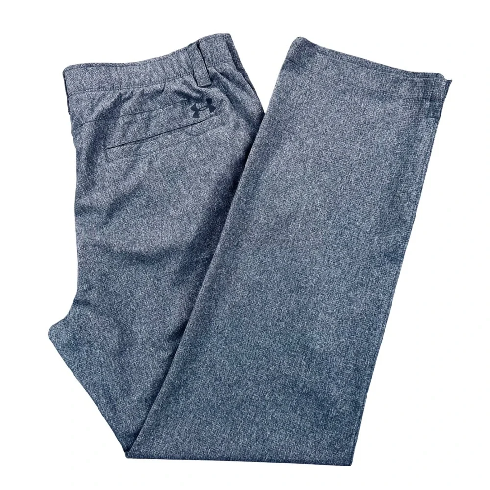 Under Armour Match Play Golf Woven Pants Men's 38x32 Grey Heather Stretch Casual